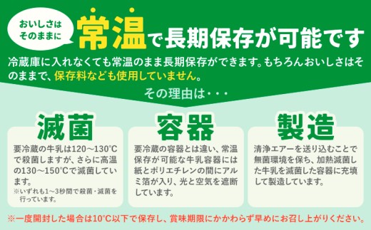【12ヶ月定期便】牛乳 常温保存可能 成分無調整 生乳100％使用 大阿蘇牛乳 紙パック 200ml×12本 計144本 合同会社たべたせいか《申込月の翌月から出荷開始》熊本県 産山村 牛乳 乳飲料 