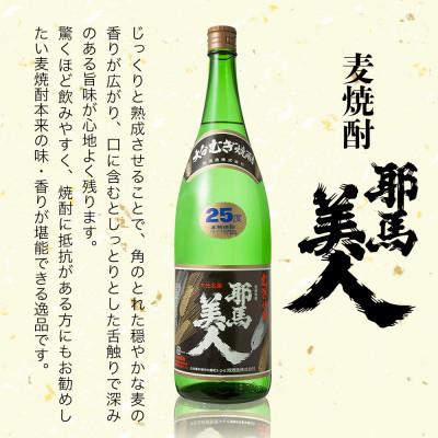 ふるさと納税 中津市 【毎月定期便】麦焼酎　耶馬美人25度　 1,800ml×2　全6回 |  | 01