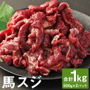 【ふるさと納税】馬スジ 合計1kg 500g×2パック 小分け すじ 馬すじ 馬肉 冷凍 送料無料