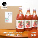 【ふるさと納税】無塩・完熟トマトジュース「太陽のしずく」500ml×6本