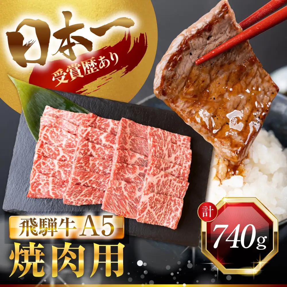 飛騨牛 A5 焼肉用 モモ カタ バラ 740g｜焼肉用