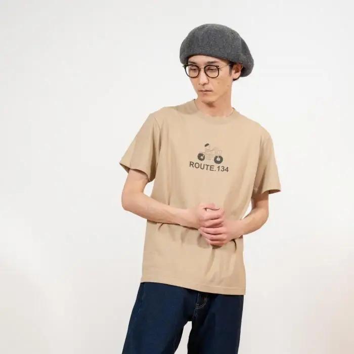 《0》【KEYMEMORY 鎌倉】ルート134イラストTシャツ BEIGE
