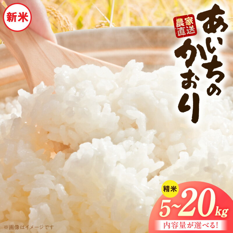 【ふるさと納税】【R8年産新米 先行受付】「あいちのかおり」＜農家直送＞ 選べる 容量 5kg ～ 20kg 米 新米 精米 白米 ご飯 国産 産地直送 ふくよかな甘み ほどよい粘り お取り寄せ 愛知県 小牧市 送料無料