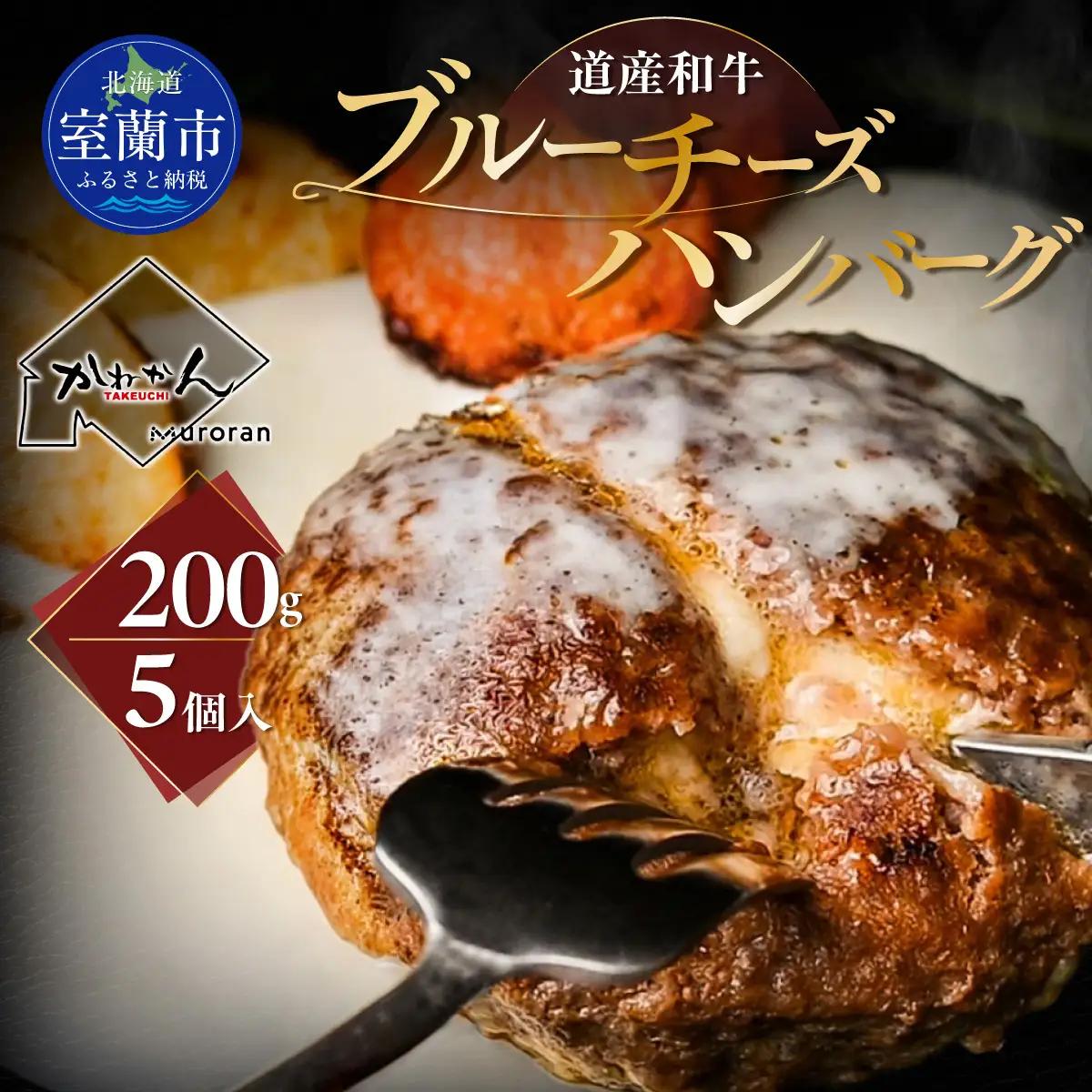 道産和牛ブルーチーズハンバーグ（200g）5個入り MROA190