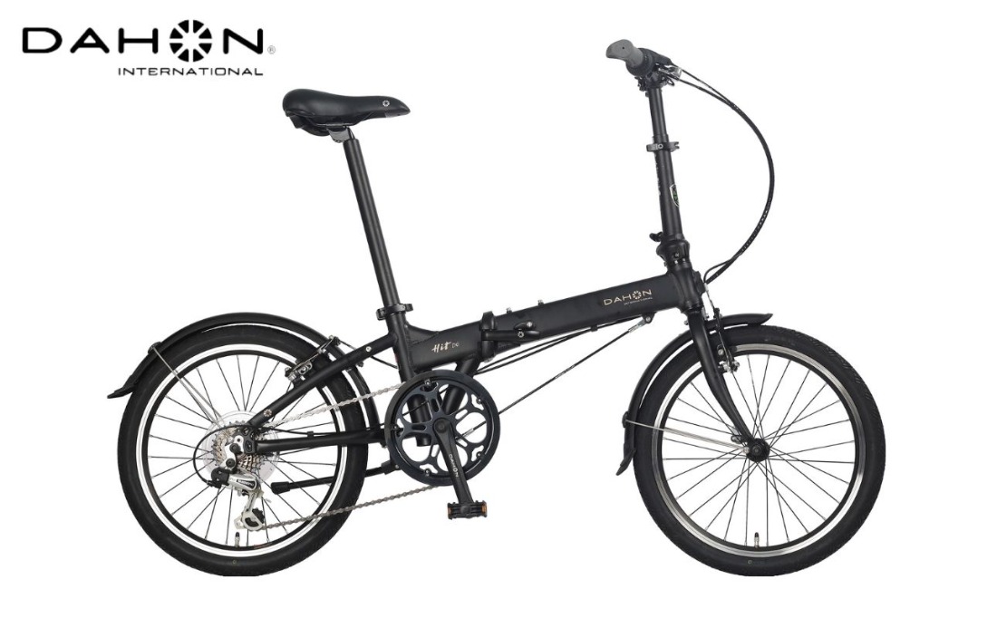 40年の歴史をもつ米国ダホン社の高性能折り畳み自転車 DAHON Intl HIT D6 Matt Black / 簡単　コンパクト　折り畳める　独自技術　軽量　アルミフレーム　6段変速　20型　黒　マットブラック　人気　三重県　四日市市