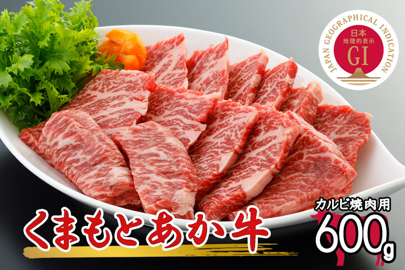 【数量限定】GI認証取得 くまもとあか牛 カルビ 600g（焼肉用）