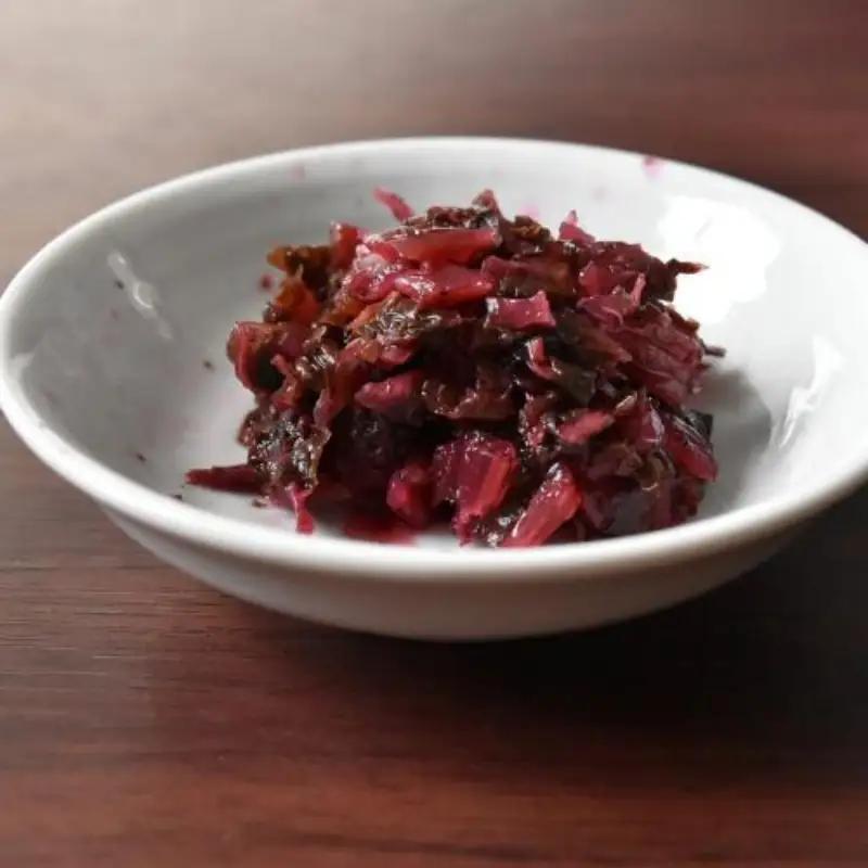 ごはんがおいしい！熊野の味わい高菜刻み 【さわやか梅味＆生姜入り】 100g×5袋セット / 梅 うめ 高菜漬け しょうが 田辺市 漬物 つけもの 健康 和歌山 醤油 野菜 ご飯のおとも【kms025