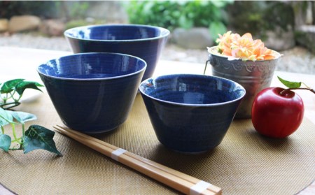 【波佐見焼】藍巻 スタイルボール ボウル （いれこ） 3点セット 食器 皿 【協立陶器】 [TC41] 波佐見焼
