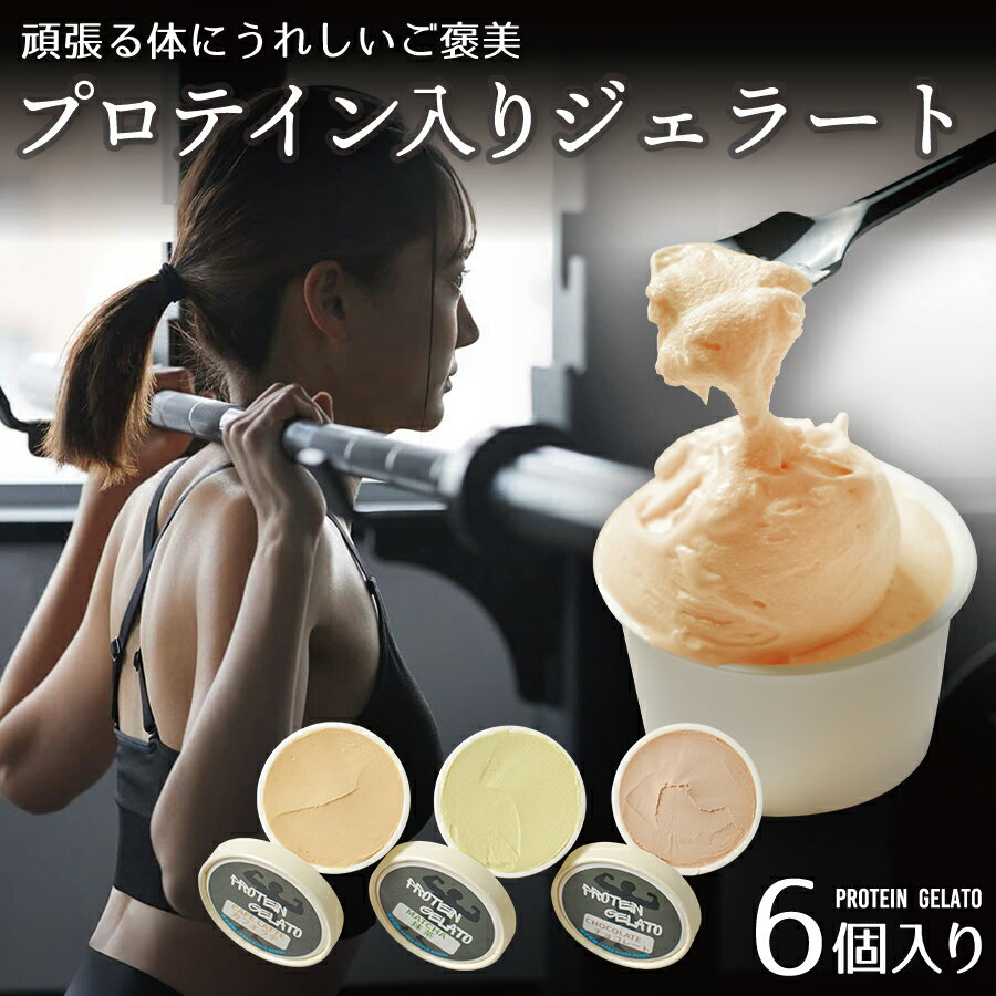 【ふるさと納税】無脂肪乳で作る プロテイン入り ジェラート 6個入りセット