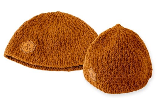DSP ビーニー /長野県白馬村  手編み  フリーサイズ  ニット帽  帽子  ハンドメイド  キャメル【P0560708_CA】