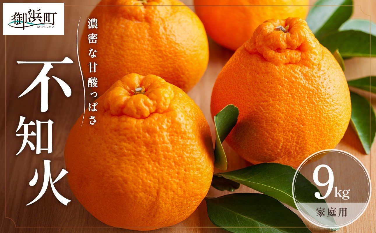 
                  【3月中旬より発送予定】濃密な甘酸っぱさ！ミカファームの不知火9キロ(家庭用) 【数量限定 果物 フルーツ みかん 不知火 しらぬい デザート 9kg 家庭用 三重県 御浜町】
                