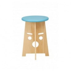 ふぇいす〈Face Stool〉　表情:おーちゃん　カラー:ブルー【21003061】