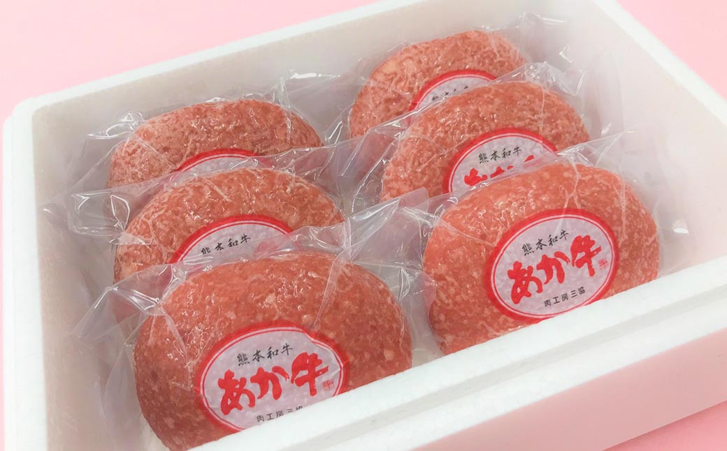 あか牛100％ハンバーグセット（あか牛ハンバーグ約120g×6個）