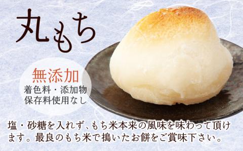 【年内配送】「杵つき白丸もち16個＋小米もち7枚のセット」 大野産たんちょうもち米使用【12月24日までの入金確認分は年内お届け】