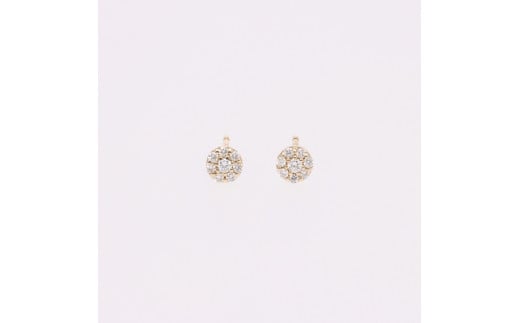 AQ-283　LB-39　 KeriA K10　ラボグロウン　ダイヤモンド　ピアス　アクセサリー　ジュエリー　プレゼント　スタッド　パヴェ　