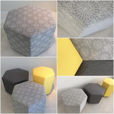 ふるさと納税 大川市 Ricca stool M:【雪結晶色×ライトグレー/高さ45cm】 |  | 01