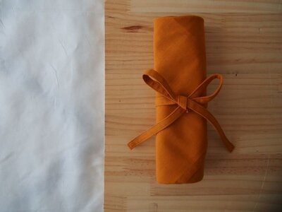 あづま袋 （エコバッグ） カラー キツネ Lサイズ 1セット ／ Maco 風呂敷 風呂敷バック 綿ポリ 奈良県 田原本町