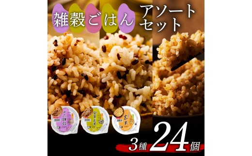 雑穀 ごはんパック 3種 セット 160g 24個 玄米 十六穀米 発芽玄米 パックごはん パックご飯 ごはんパック ご飯パック パックライス パック 16雑穀 雑穀 米 ごはん ご飯 こめ ライス 備蓄 保存 防災 レンジ 温めるだけ レンチン 簡単 調理 健康 ダイエット 美容 栄養 ヘルシー 24 24食 レトルト インスタント おいしい 人気 国産 こしひかり おくさま印 大阪 松原