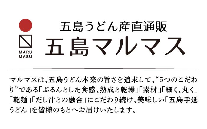 【小分けで使いやすい◎】 五島手延うどん 240g（80g×3束）×10袋 スープ付【マルマス】 [RAX003]