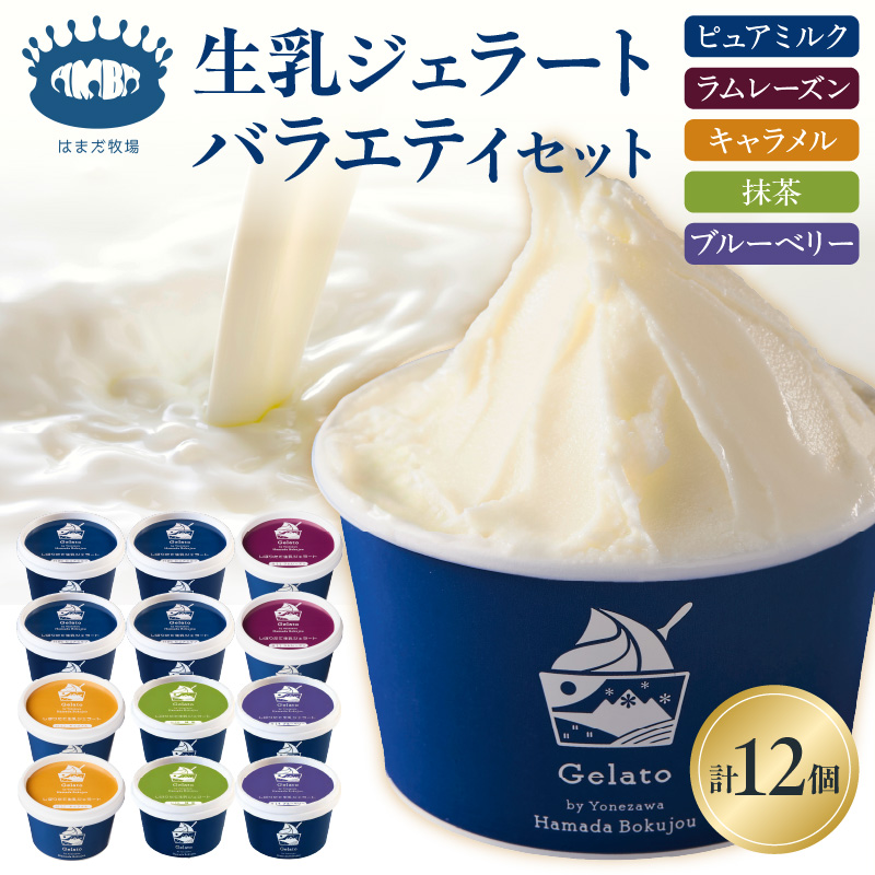 生乳ジェラートバラエティセット　12個