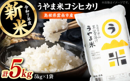 米 【新米】「うやま米」コシヒカリ 5kg（5kg×1）[AIDB076] 米