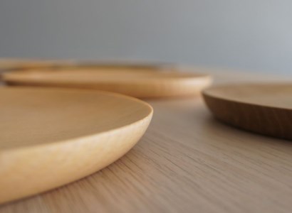 朝食プレート 1枚 飛騨の木から生まれた森を守るお皿（プレーン） ウッドプレート 皿 木製 手作り プレゼント 雑貨 kinoworkshop ハンドメイド 木工作家[Q1077]
