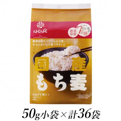 ふるさと納税 南アルプス市 はくばくの国産もち麦　50g×36個