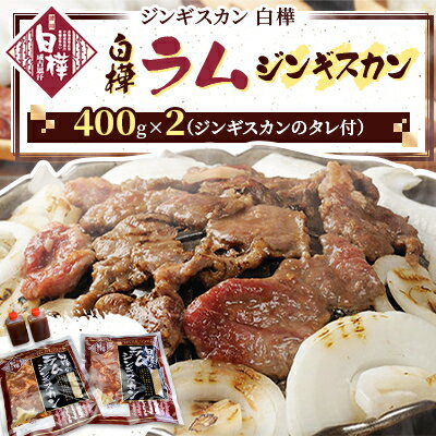 【ふるさと納税】白樺ラムジンギスカン(400g×2　つけタレ90g×2)【配送不可地域：離島・沖縄県・信越、北陸・東海・近畿・中国・四国・九州】【1421143】