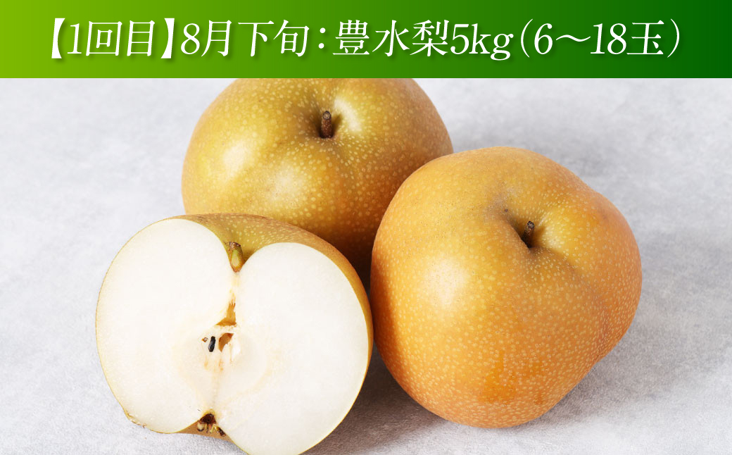 【先行予約】 【定期便3回】 熊本県産 3種の梨の定期便 約5kg ×3回 (計15kg) 【2025年8月下旬より順次発送】