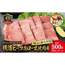 【ふるさと納税】【神奈川県産黒毛和牛】かながわブランド認定　極上の黒毛和牛　横濱ビーフ　肩ロース焼肉用（手切り）　250g×2 | 肉 お肉 にく 食品 神奈川県産 人気 おすすめ 送料無料 ギフト