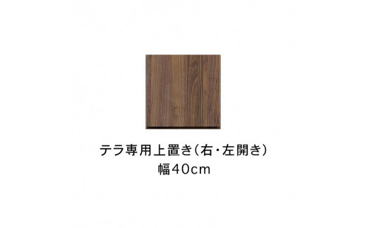 テラ 幅40cm 上置 右開き 高さオーダー TVボード 大川家具【開梱設置】