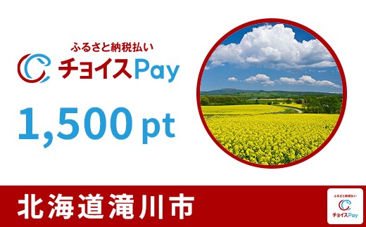 
            滝川市チョイスPay 1,500pt【会員限定のお礼の品】
          