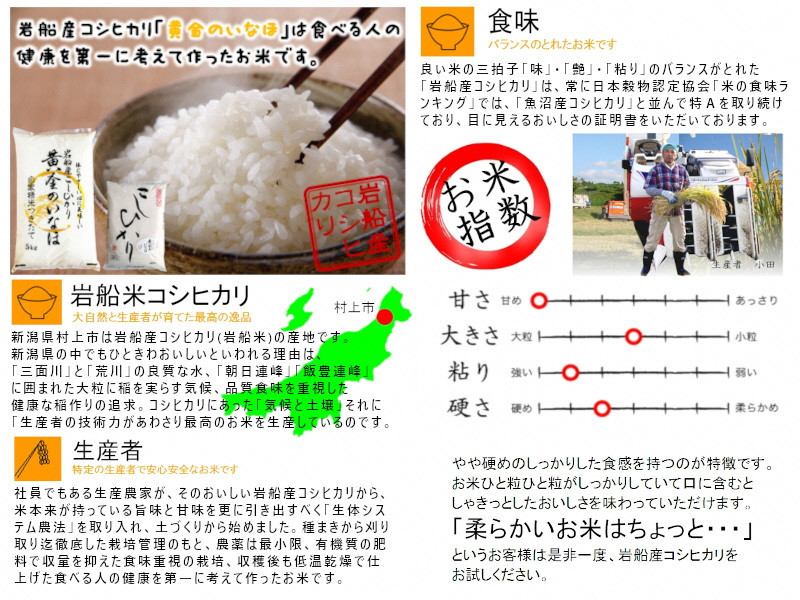 自然豊かな風土が育んだ新潟県岩船産コシヒカリ50kg （5kg×10ヶ月毎月お届け）