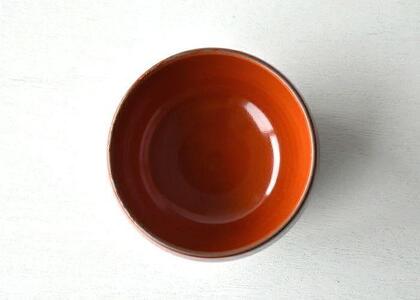 【波佐見焼】φ１2.５ｃｍ小ぶり丼・汁碗5個組 赤巻　【西海陶器】 5 85603