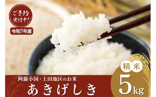 【先行予約】令和7年産・阿蘇小国町「上田地区」の美味しいお米「あきげしき」5kg