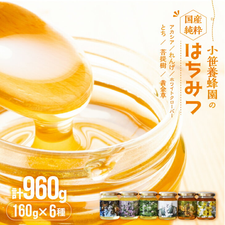 【ふるさと納税】国産純粋完熟はちみつ6種食べ比べセット[16-1162]