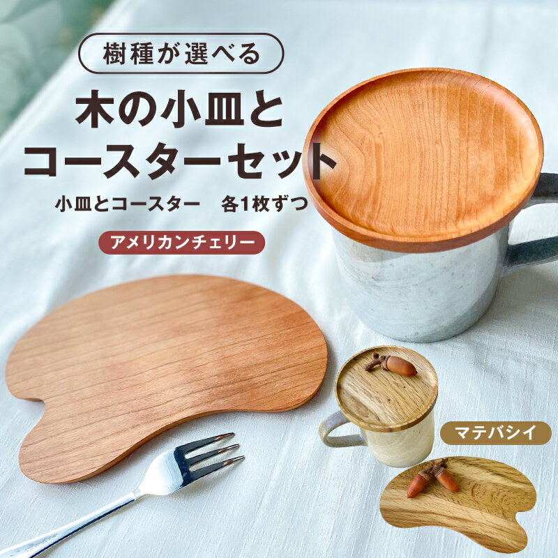 【ふるさと納税】 木の小皿とコースターセット おしゃれ 木製 お菓子 オツマミ リモートワーク リラックスタイム コーヒータイム ティータイム カフェ インテリア 結婚祝い 新築祝い 開店祝い 誕生日 お店 かわいい かっこいい プレゼント ギフト 送料無料