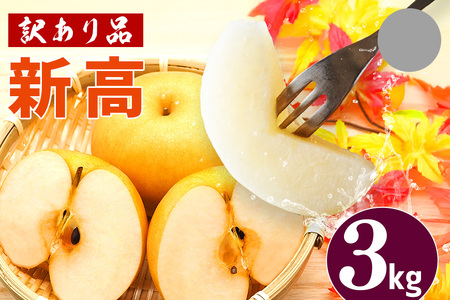 訳あり 新高 梨 3kg 柴沼梨園 BX-022