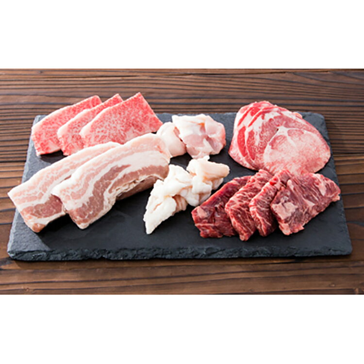 【ふるさと納税】 肉 焼肉 老舗焼肉屋の焼き肉 セット 6種類 計850g [Farmers Kitchen Japan 愛知県 岡崎市 ok23bzw970003] 牛 牛肉 豚 豚肉 鶏 鶏肉 タン 塩タン カルビ ハラミ 上ハラミ カルビ ホルモン