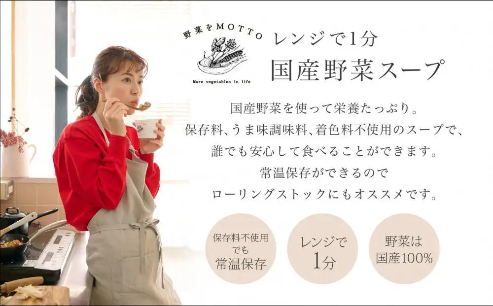 寄付でエスパルスを応援！ 清水エスパルス × 野菜をMOTTO レンジで1分 野菜をMOTTOスープ 6個セット 具だくさんスープ