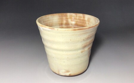 萩焼 広口 フリーカップ 知明作