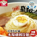 【ふるさと納税】盛岡冷麺 やまなか家 本場 冷麺 【 冷凍 】6食 セット（G-007）【 ESSEふるさとグランプリ 銀賞 受賞 】 スープ 人気 焼肉 お取り寄せ グルメ 贈り物 クリスマス お歳暮 贈答用 プレゼント おすすめ ご当地 ギフト 麺 牛骨 岩手県 北上市 C0388 (KYフーズ)