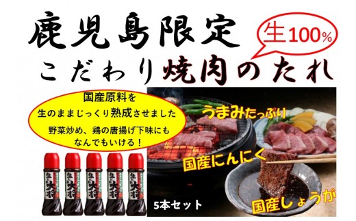 【A05011】焼肉　生だれ大将５本セット_イメージ1