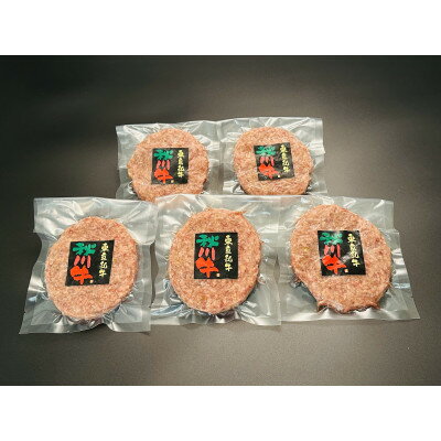 【ふるさと納税】【黒毛和牛】秋川牛入りハンバーグ〔150g相当×5枚〕【配送不可地域：離島】【1731703】