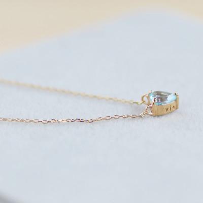 ふるさと納税 大津市 【10金イエローゴールド スカイブルートパーズネックレス】ハートシェイプ 可愛いを叶えるペンダント |  | 02