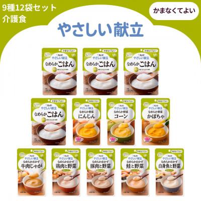 ふるさと納税 竹原市 キユーピー やさしい献立 かまなくてよい 9種 12袋セット 介護食 災害食