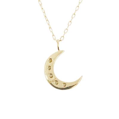 ふるさと納税 甲府市 18金製 ハート&キューピッドダイヤ 0.1ct 三日月 ペンダントネックレス【1469126】 |  | 01