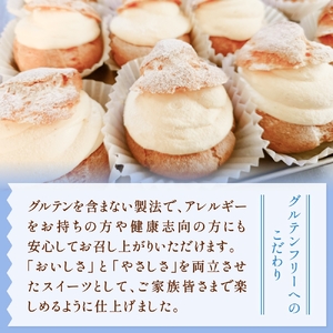 シュークリーム ひみふわシュー 10個 【富山の自然が育んだ米粉のやさしい甘み】 米粉  グルテンフリー 洋菓子 シュークリーム 冷凍 富山県 氷見市