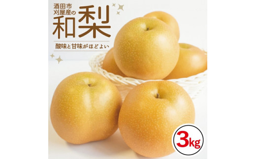 刈屋梨 和梨 (品種おまかせ)　約3kg SA2919
