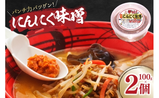 味噌 にんにく味噌 100g 2個 [後藤屋 山形県 高畠町 tk06ays690011] ふるさと納税 みそ にんにく ニンニク 万能 辛味噌 辛みそ 薬味 調味料 常温